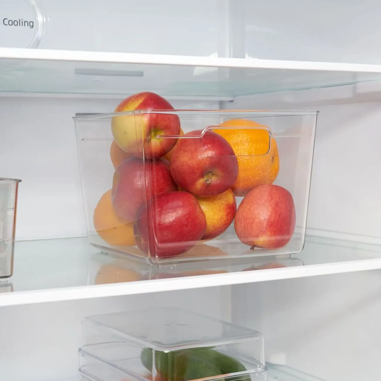 Gifi Bac de rangement carré transparent pour frigo 5,5L