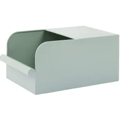 Gifi Rangement|Bac de rangement en métal vert - L17,5 x l25 x H12,5 cm