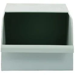 Gifi Rangement|Bac de rangement en métal vert - L17,5 x l25 x H12,5 cm