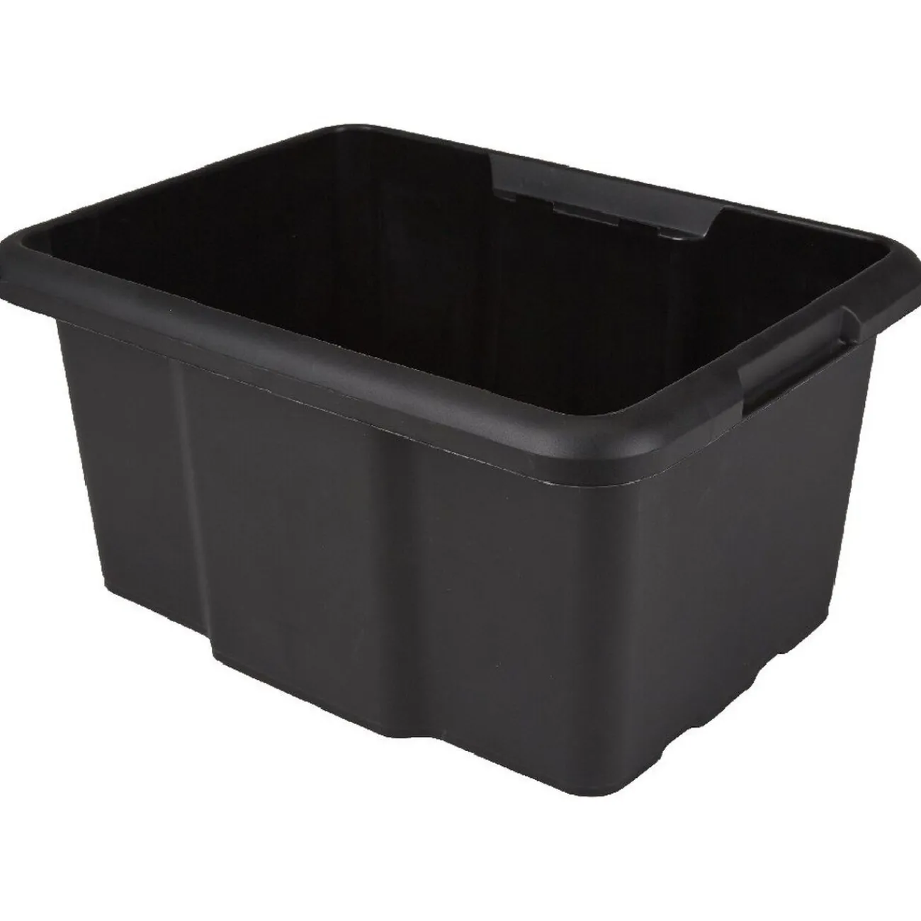 Gifi Rangement|Bac de rangement en plastique 15L uni noir x5