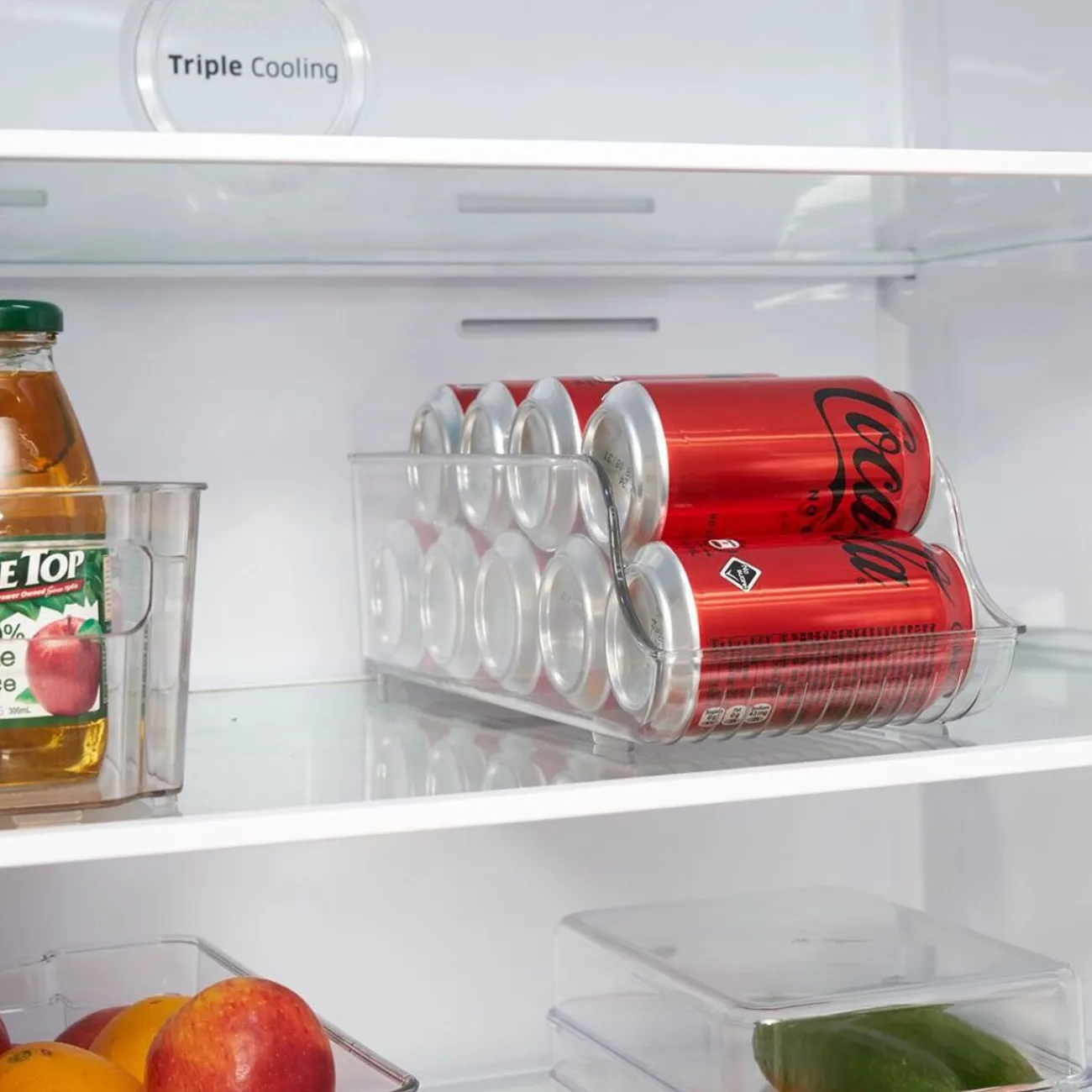 Gifi Bac de rangement frigo distributeur canettes 34x13xH10cm