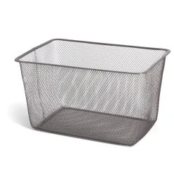 Gifi Rangement|Bac de rangement métal rouge ou gris 41x29,5xH23cm