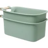 Gifi Rangement|Bac de rangement plastique poignée bois Taille S x2