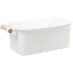 Gifi Rangement|Bac de rangement plastique poignée bois Taille M x2