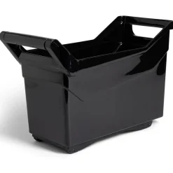 Gifi Rangement|Bac de rangement plastique avec poignées et roues 36x18xH28cm