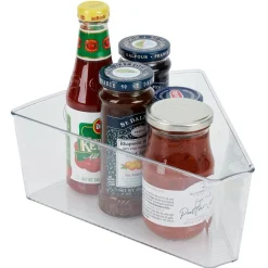 Gifi Bac de rangement triangulaire transparent pour frigo 3L