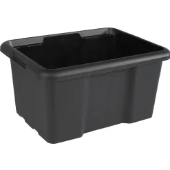 Gifi Rangement|Bac en plastique noir 15 L