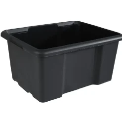 Gifi Rangement|Bac en plastique noir 30 L