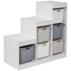 Gifi Rangement|Bac plastique blanc