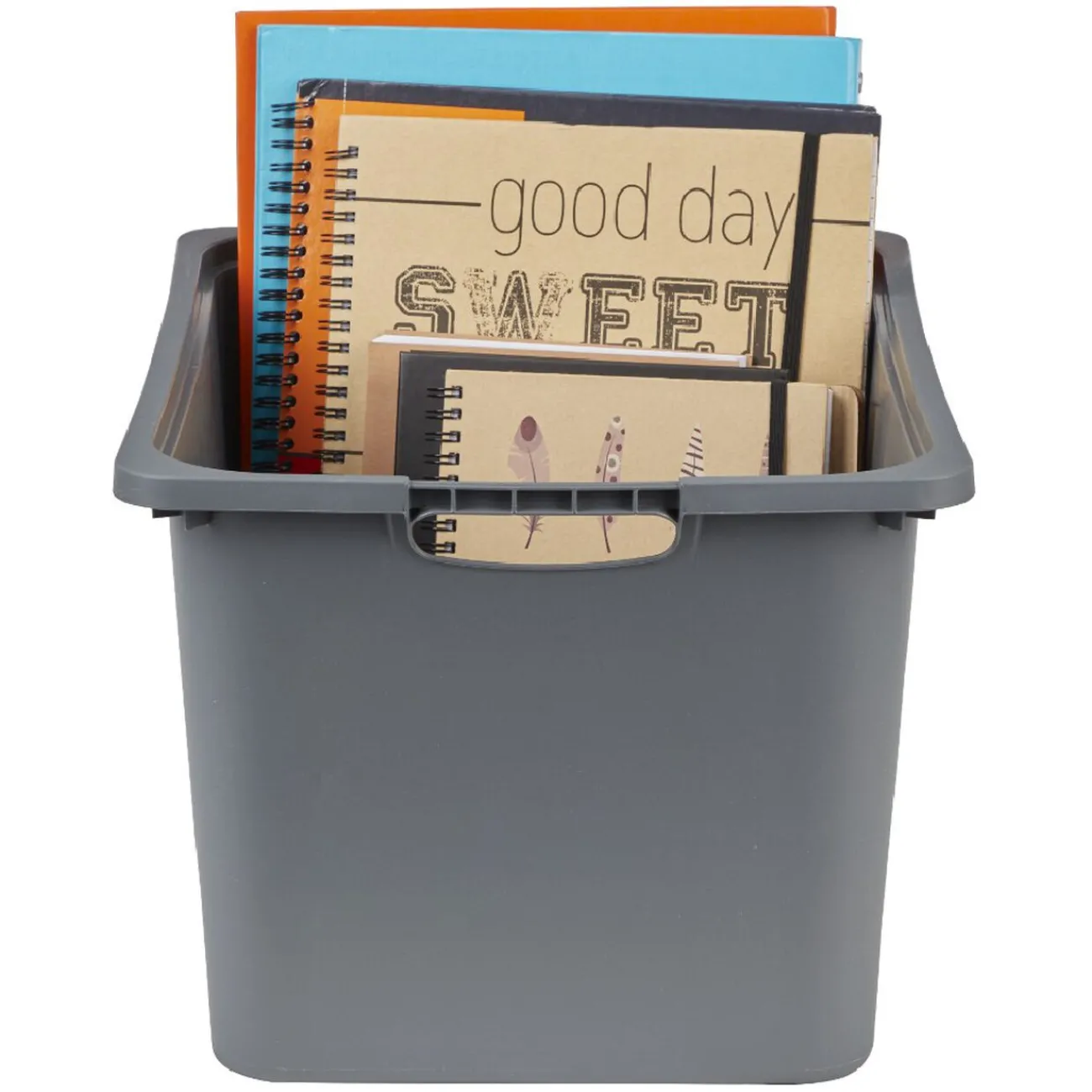 Gifi Rangement|Bac plastique gris