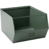 Gifi Rangement|Bac superposable en métal vert - L33 x l25 x H28,5 cm