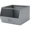 Gifi Rangement|Bac superposable en métal gris - L33 x l28,5 x H20 cm