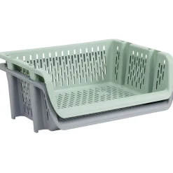 Gifi Rangement|Bac superposable large en plastique 39x30,5xH13cm