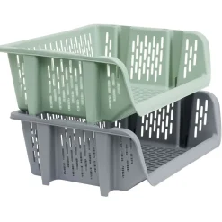 Gifi Rangement|Bac superposable large en plastique 39x30,5xH13cm