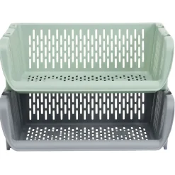 Gifi Rangement|Bac superposable large en plastique 39x30,5xH13cm