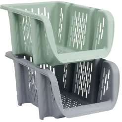 Gifi Rangement|Bac superposable étroit en plastique 31x20,5xH13,5cm