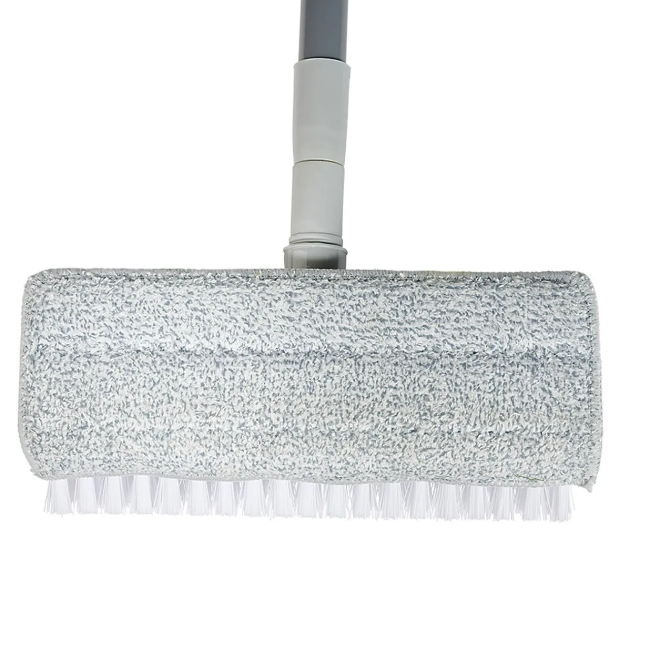 Gifi Nettoyage Et Entretien|Balai brosse 2en1 gris et blanc avec mop