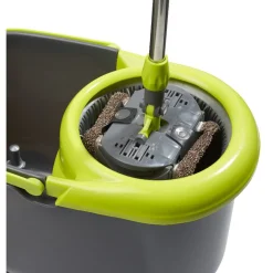 Gifi Nettoyage Et Entretien|Balai seau essoreur 2 en 1 vert et gris