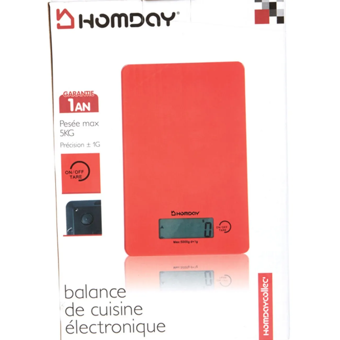 Gifi Balance de cuisine électronique Homday rouge