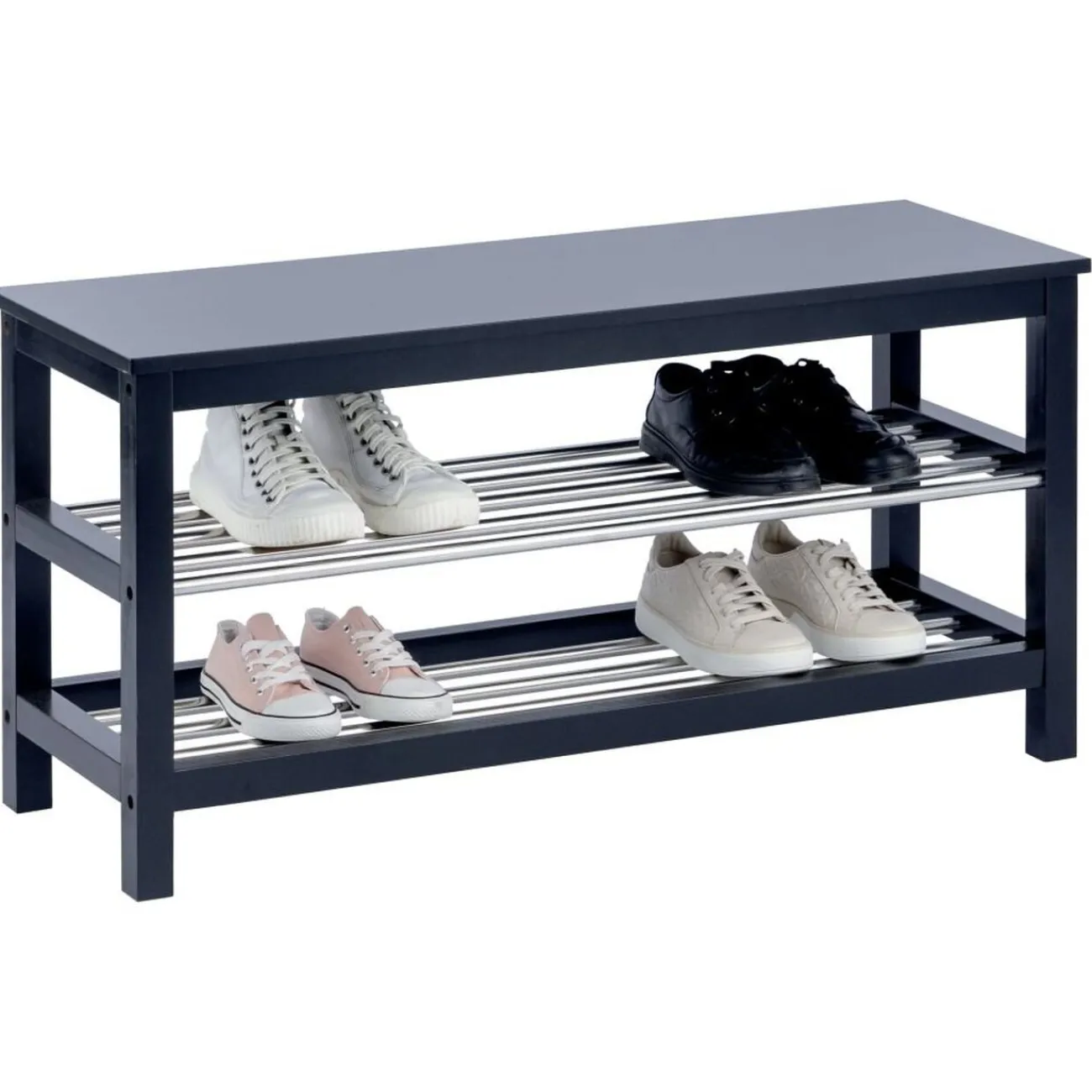 Gifi Rangement|Banc range chaussure 8 paires 100x34xH49,5cm