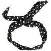 Gifi Beauté^Bandeau ajustable noir imprimé pois blancs