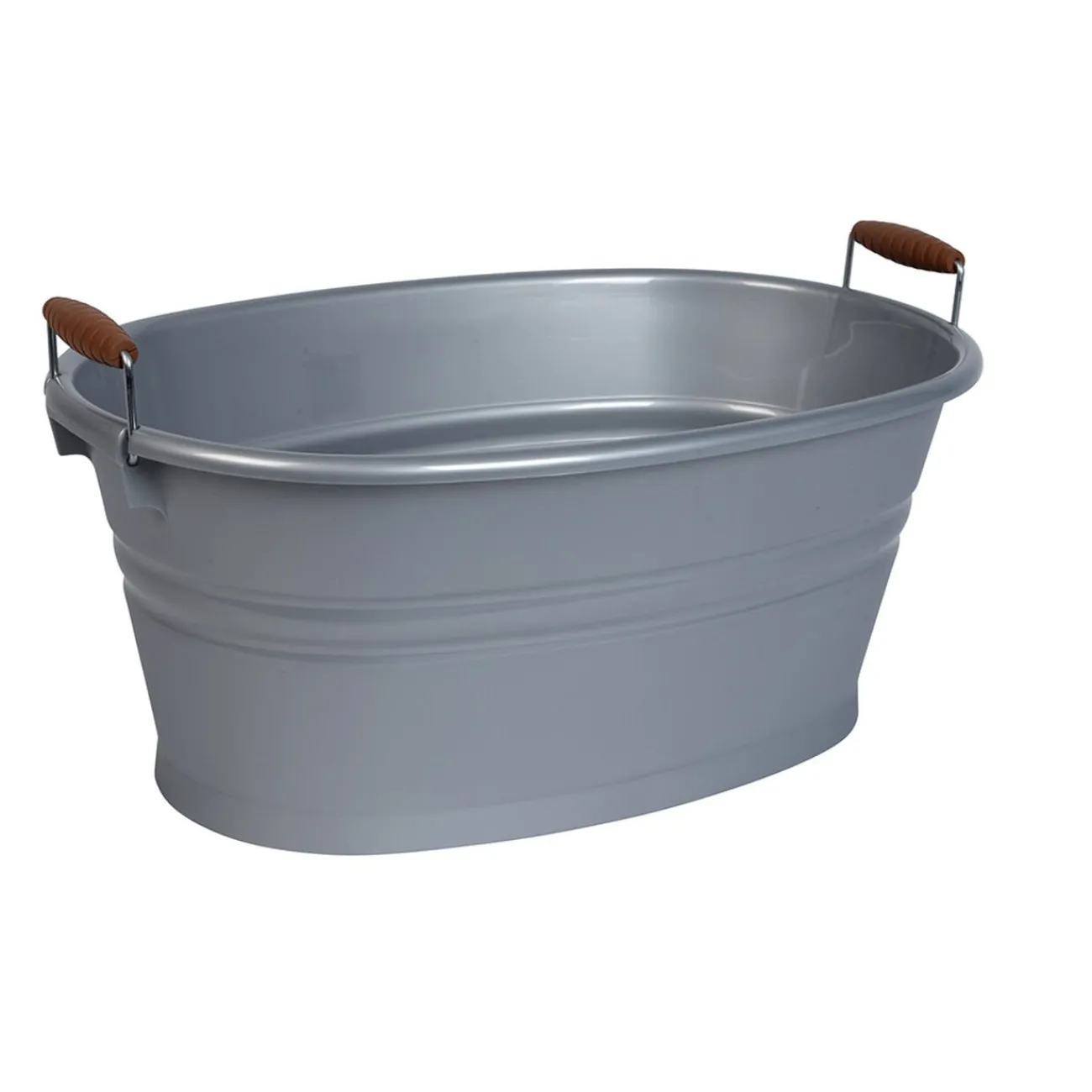 Gifi Nettoyage Et Entretien|Baquet ovale bassine bord haut plastique gris 28L