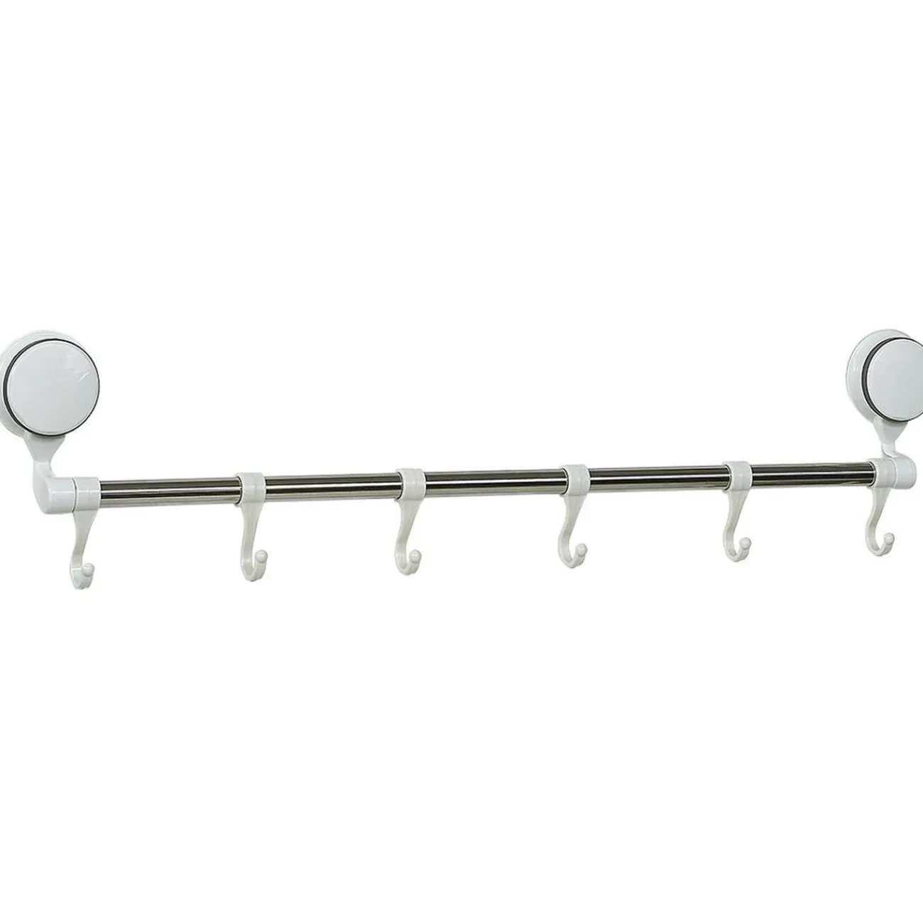 Gifi Aménagement Salle De Bain^Barre porte serviettes à ventouses 6 crochets L.60 cm