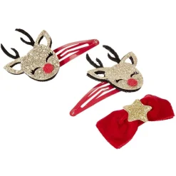 Gifi Beauté^Barrette design Noël forme renne et étoile x3