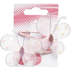 Gifi Beauté^Barrette rose avec papillon x 2