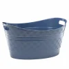Gifi Nettoyage Et Entretien|Bassine souple ovale motif quadrillé bleu