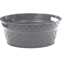 Gifi Nettoyage Et Entretien|Bassine souple ronde motif quadrillé gris