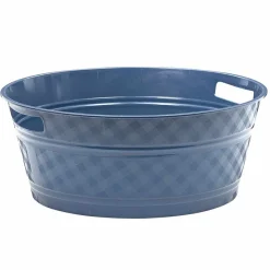 Gifi Nettoyage Et Entretien|Bassine souple ronde motif quadrillé bleu