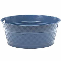 Gifi Nettoyage Et Entretien|Bassine souple ronde motif quadrillé bleu
