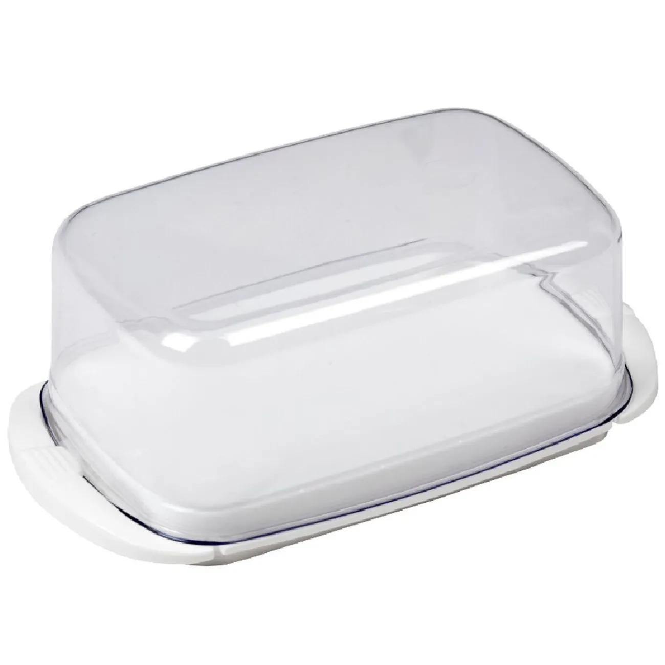 Gifi Beurrier socle blanc avec couvercle transparent