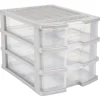 Gifi Rangement|Bloc 3 tiroirs A4 gris