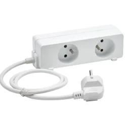 Gifi Accessoires Électriques^Bloc multiprise 2 faces 5 prises blanc