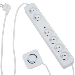 Gifi Accessoires Électriques^Bloc multiprise 6 prises interrupteur déporté pour 4 prises