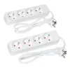 Gifi Accessoires Électriques^Bloc multiprise blanc 4 prises x2