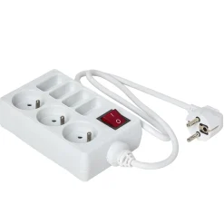 Gifi Accessoires Électriques^Bloc multiprise blanc interrupteur 7 prises