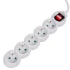 Gifi Accessoires Électriques^Bloc multiprise blanc interrupteur 5 prises