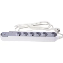 Gifi Accessoires Électriques^Bloc multiprise design gris 6x16A 3m