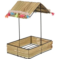 Gifi Bocal à paille et couvercle style tropical avec support x4