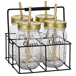 Gifi Bocal avec paille et support x4