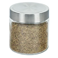 Gifi Bocal en verre avec couvercle inox - Lot de 4