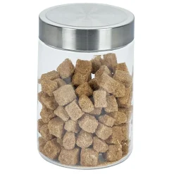 Gifi Bocal en verre avec couvercle inox - Lot de 4