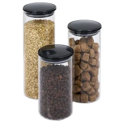 Gifi Bocal en verre avec couvercle x3