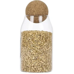 Gifi Bocal en verre avec couvercle en liège70 cl