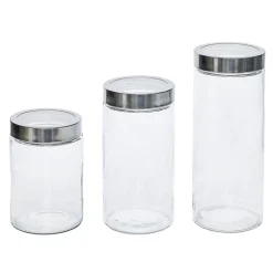 Gifi Bocal en verre avec couvercle hermétique x3