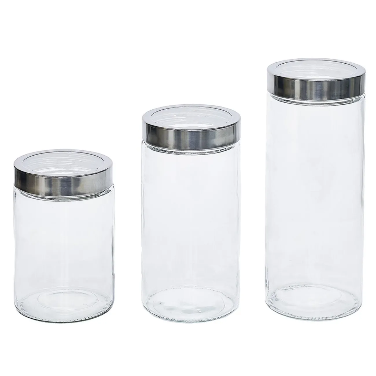 Gifi Bocal en verre avec couvercle hermétique x3