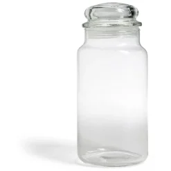 Gifi Bocal en verre transparent avec couvercle hermétique 800ml - H.22cm